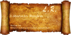 Lobstein Roxána névjegykártya