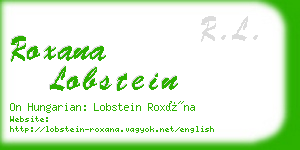 roxana lobstein business card